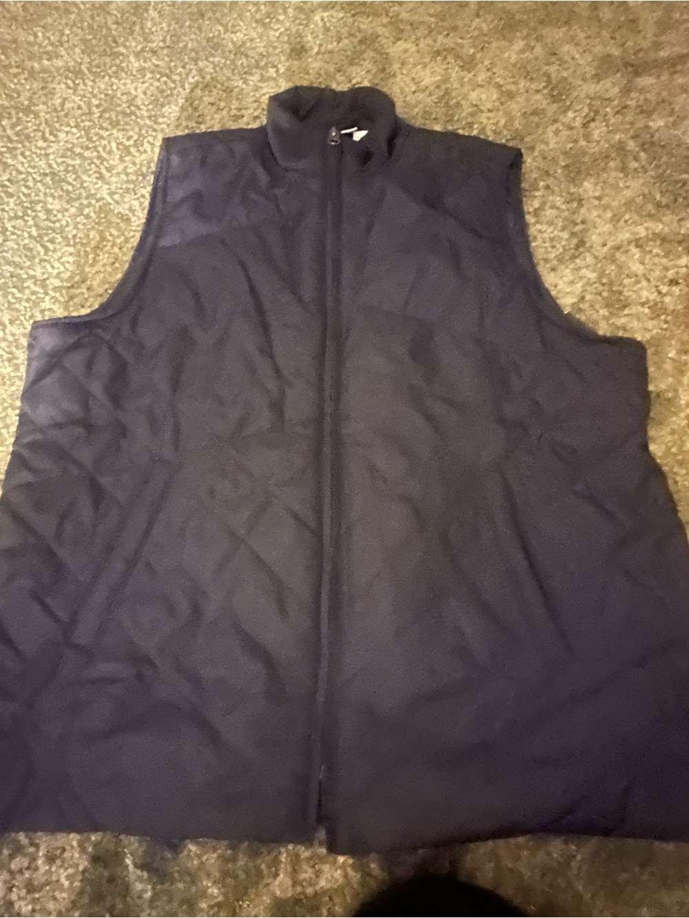 Kim Rogers Navy Quilted Full-Zip Vest